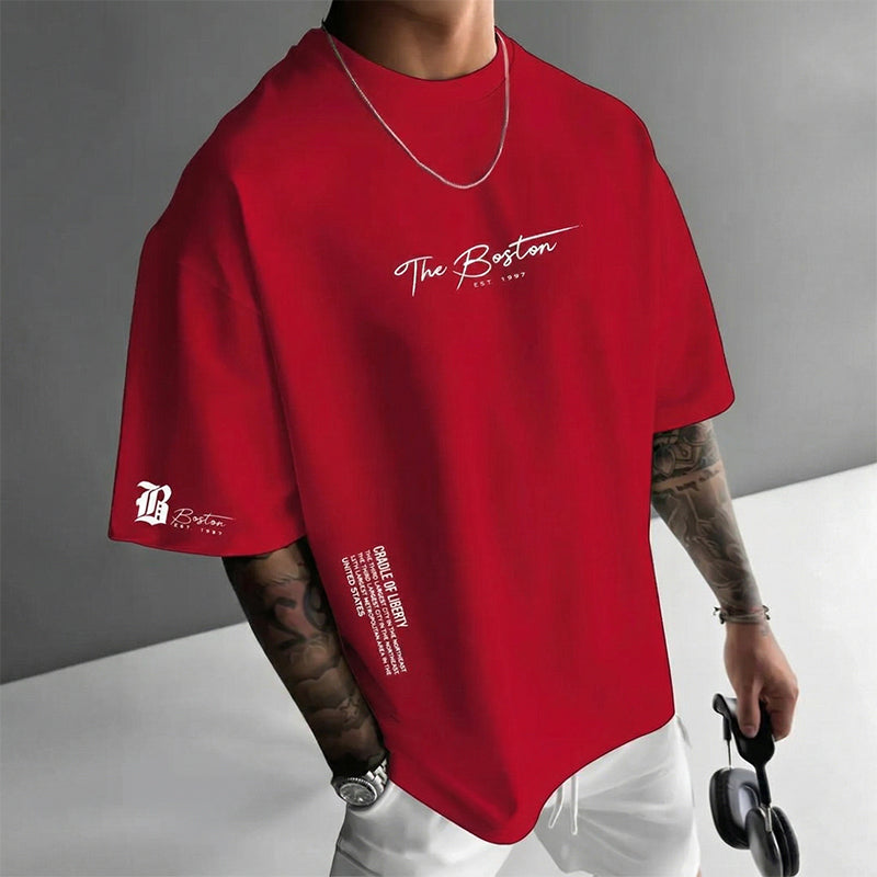 Camiseta de estilo urbano para hombre de corte holgado