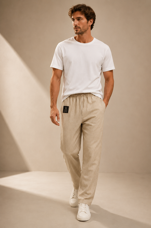 Pantalones de algodón y lino transpirables para hombre: máxima comodidad y estilo