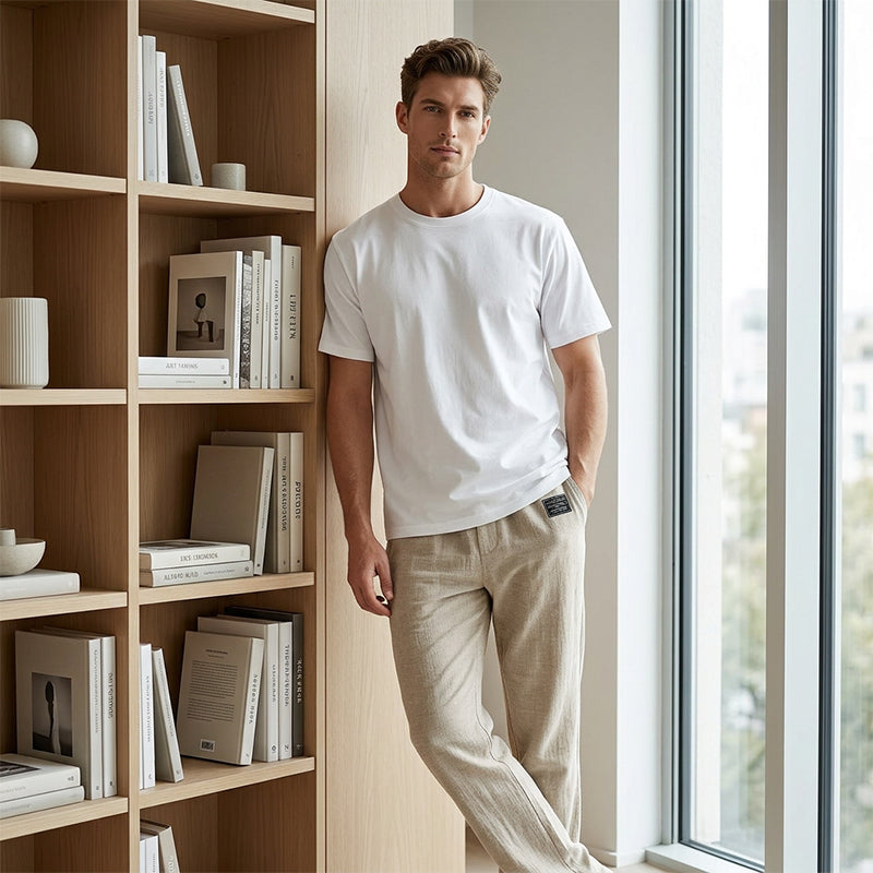 Pantalones de algodón y lino transpirables para hombre: máxima comodidad y estilo