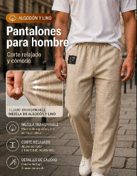 Pantalones de algodón y lino transpirables para hombre: máxima comodidad y estilo