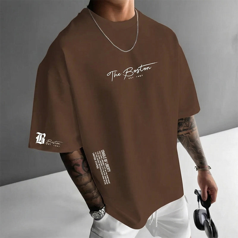 Camiseta de estilo urbano para hombre de corte holgado