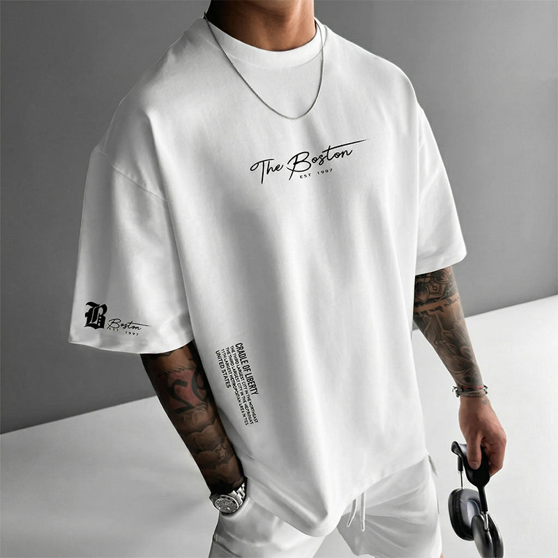 Camiseta de estilo urbano para hombre de corte holgado