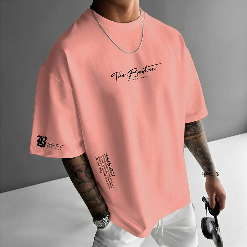 Camiseta de estilo urbano para hombre de corte holgado