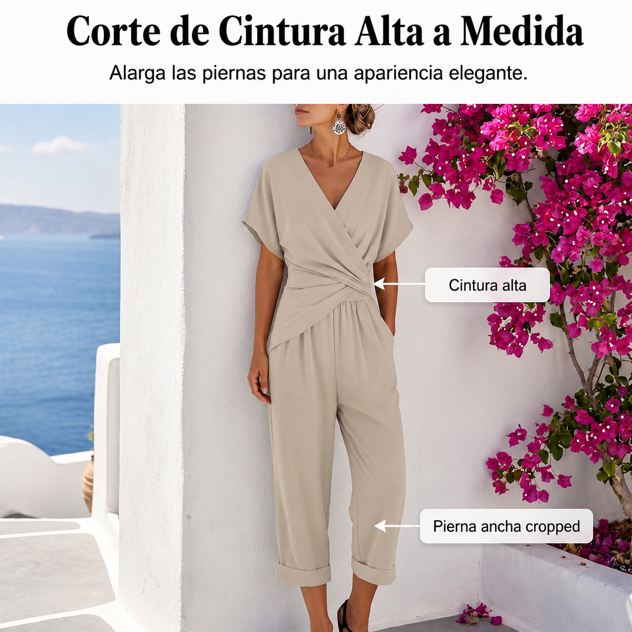 Elegante escote en V y corte entallado: ¡una silueta de minivestido al instante!