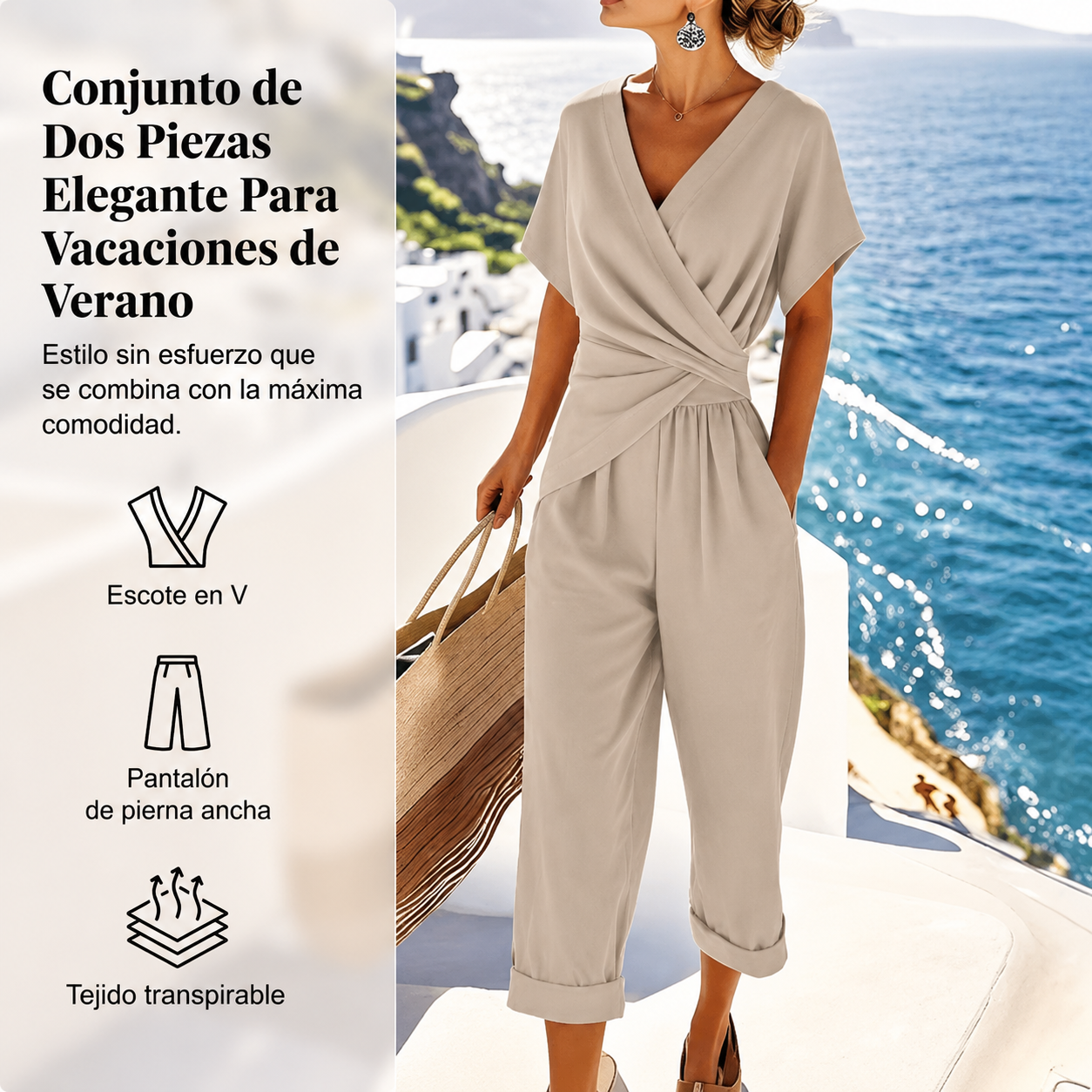 Elegante escote en V y corte entallado: ¡una silueta de minivestido al instante!