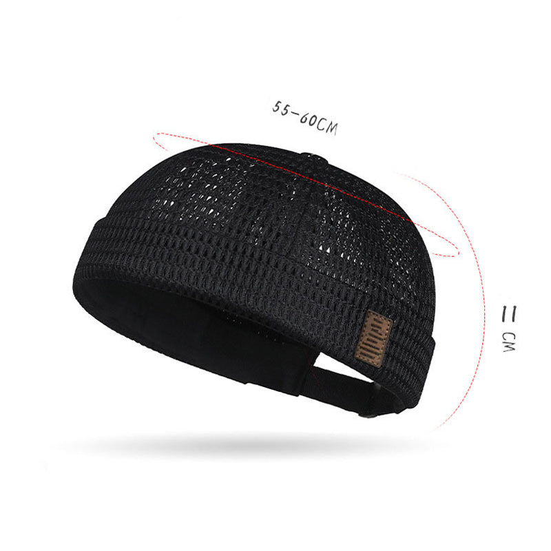Gorra ligera de malla transpirable sin visera